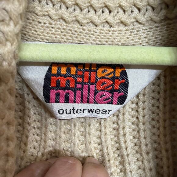Miller Outerwear Tan Horse Vintage Cardigan Sz M - Picture 5 of 14